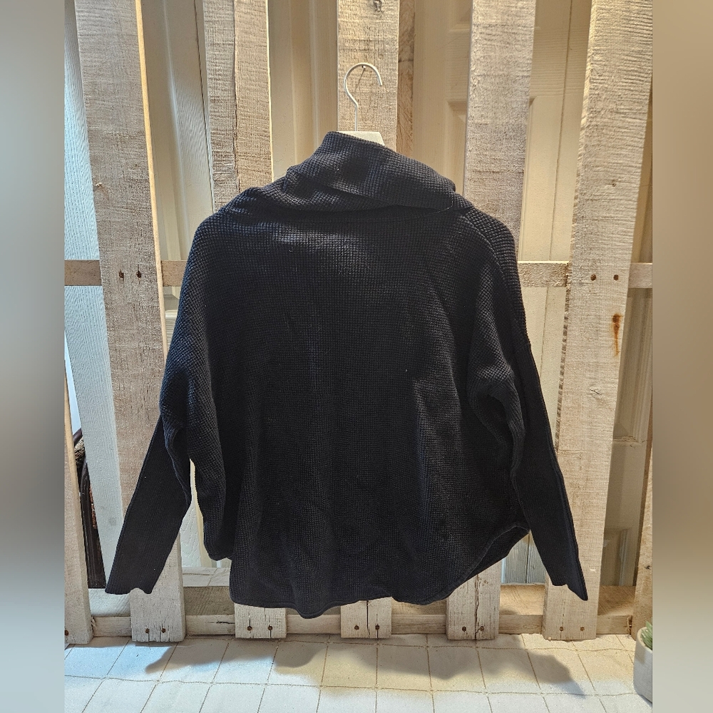 Planet By Lauren G- Cozy Black Knit Sweater Turtle Neck